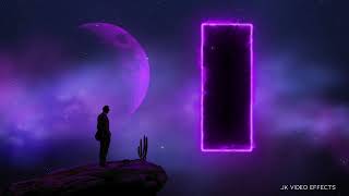Door to universe - night stars and moon Abstract futuristic wallpaper Screensaver with calm Music screenshot 1