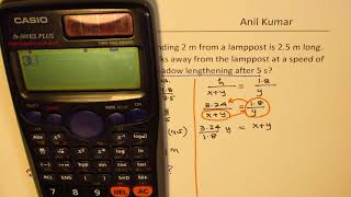 Rate of Change of Shadow Length MCV4U Calculus Final Exam Review