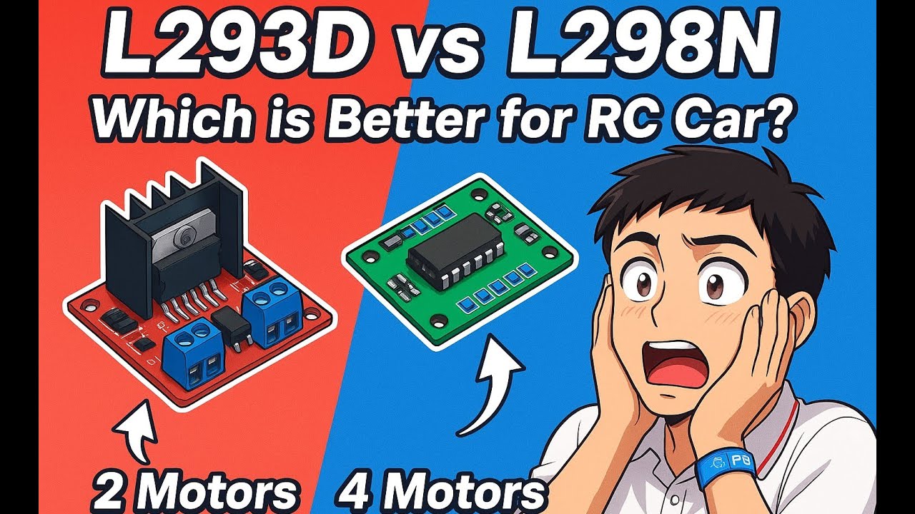 "RC Car Project Part 2 | Why I Chose L293D Over L298N for My RC Car"