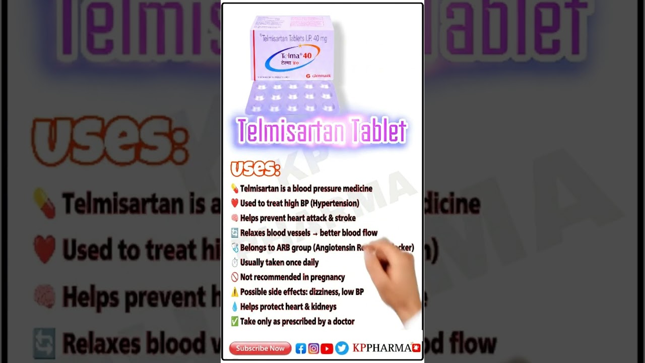 Telmisartan Tablet Uses | BP | KP PHARMA 