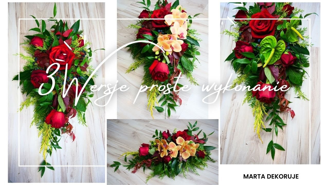 MAŁA KLASYCZNA NATURALNA  DEKORACJA //  3 WERSJE JEDNEJ DEKORACJI // IDEALNA NA NAGROBEK URNOWY