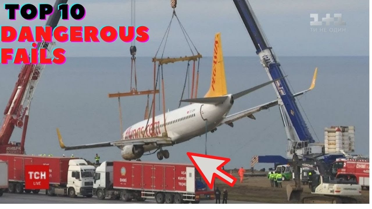 TOP 10 DANGEROUS AND EXTREME TRUCK FAILS & CANES ! Crazy Heavy Equipment Opera