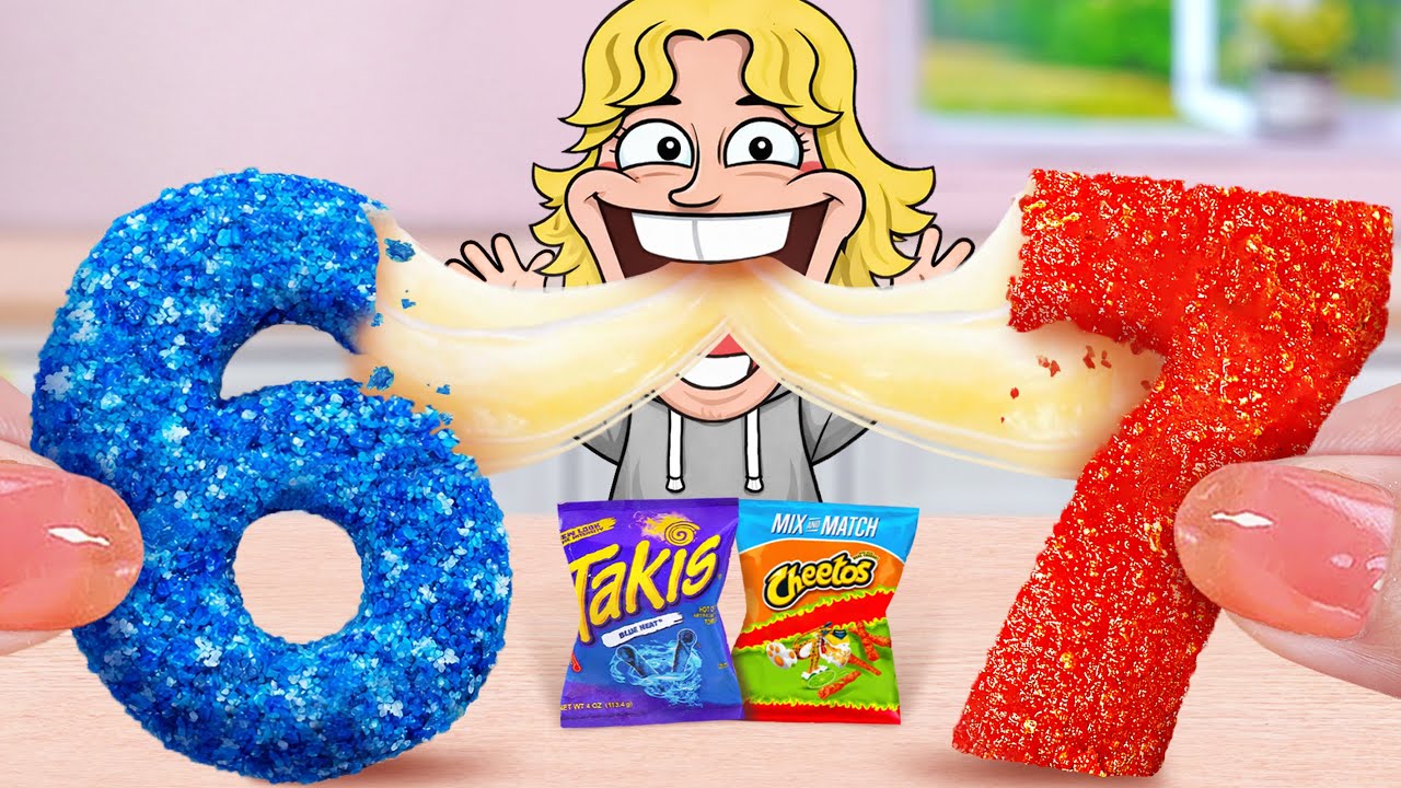 67 Boy in Real Mini Life 😍 Miniature 67 Number Shaped Mc Donald's Nuggets 💗 Tina Mini Cooking