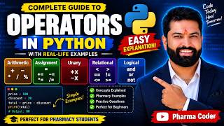 Python Operators in One Video | Arithmetic, Assignment, Relational, Logical & Unary Operators