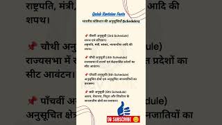 भारतीय संविधान की 12 अनुसूचियाँ💯 | Quick Revision Facts in Hindi 🇮🇳🔥 | SSC CGL CHSL NTPC #shorts#ssc