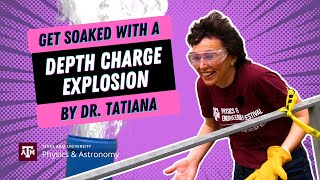 Depth Charge Explosion Soaks Dr. Tatiana In Water