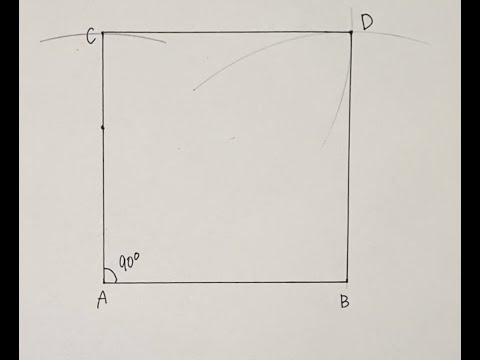 正方形（正四角形）の描き方｜How to draw a square (regular quadrangle)