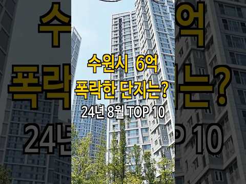 6억 하락에도 안팔리는 광교? 수원시 6억 하락한 단지는?