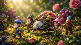 Tiny Gnome Village in a Giant Garden 🌿 Magical Miniature World (Cinematic Fantasy 4K)