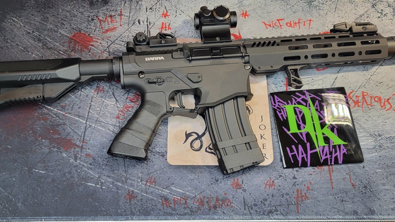 Night shooting Barra 400E Full Auto Electric BB gun at 50 yd. steel