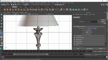 Maya 2016 Basics - Modeling :  Quick Drawing a Lamp Using Surfce Revolve Tools