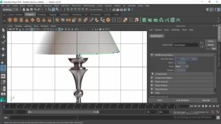 Maya 2016 Basics - Modeling :  Quick Drawing a Lamp Using Surfce Revolve Tools