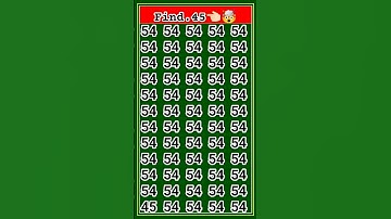 45👈🏻🤯#quiz #challenge #puzzle #find the odd number #gkmath #ढूंढो #quiztime 🙏❤️😎