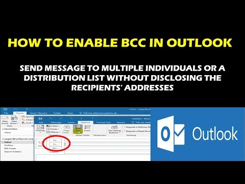 HOW TO ENABLE BCC IN OUTLOOK 2010, 2013, 2016 AND OUTLOOK 2019