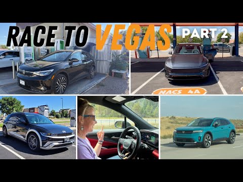 Race To The Las Vegas Finish Line! Model Y Vs Ioniq 5 Vs Id. 4 Vs Blazer Vs Prologue - Pt. 2