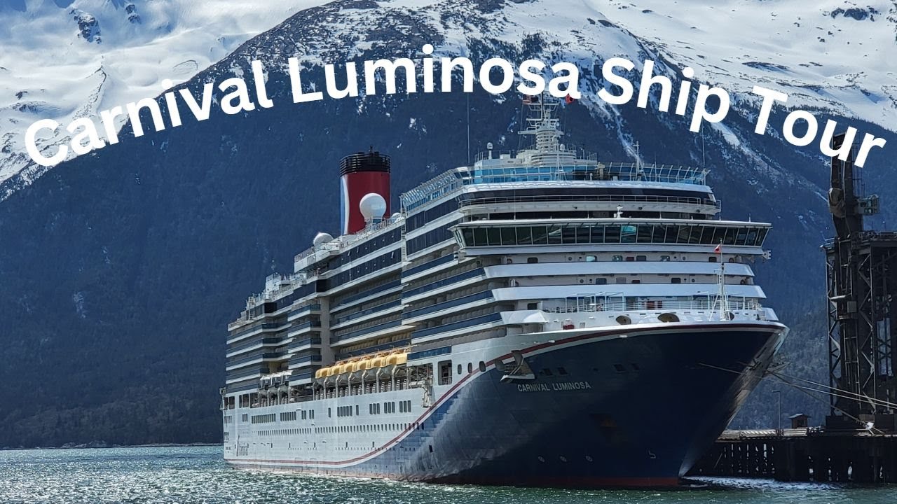 Walking tour of the Carnival Luminosa. (public areas)