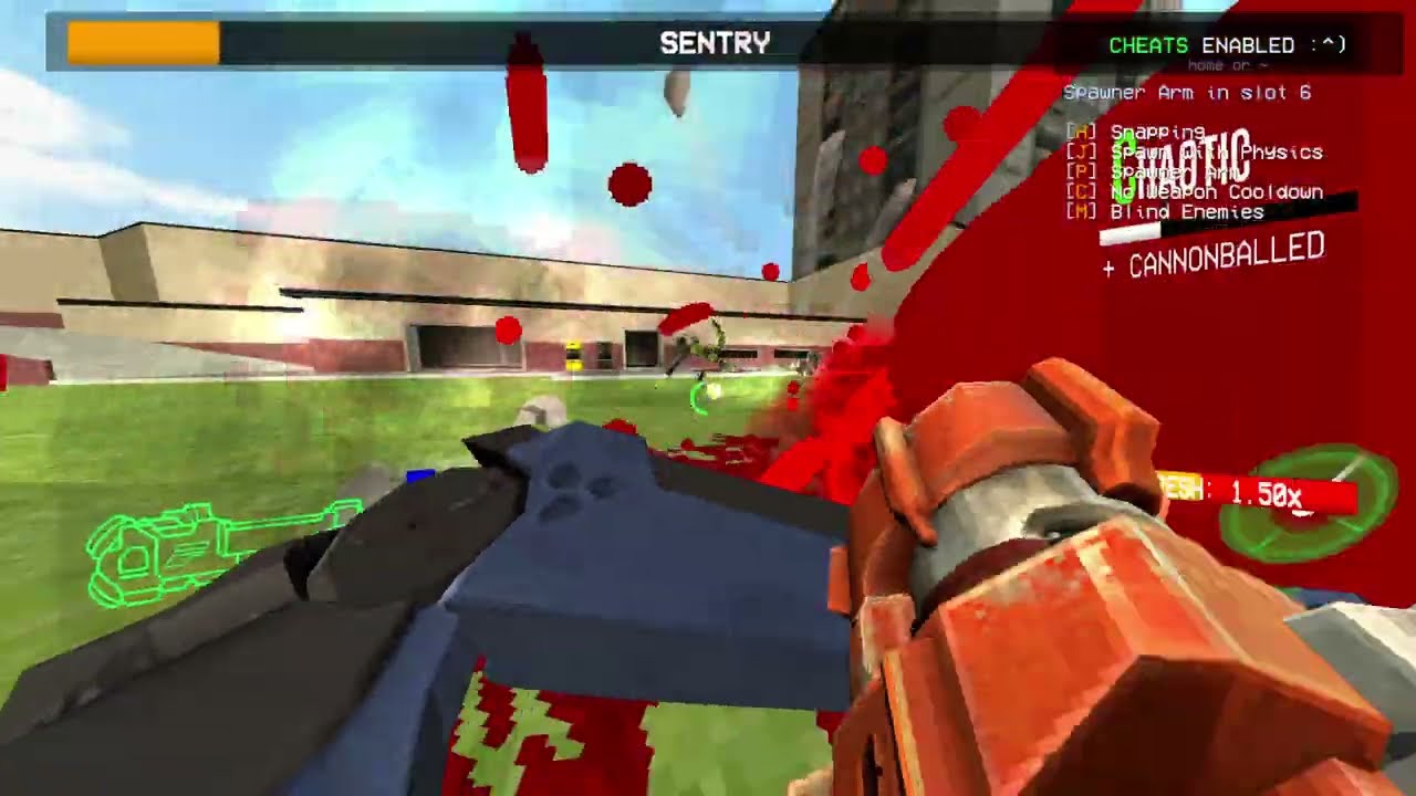 instakill sentry and cerber's with s.r.s cannon