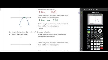D3- Using a Calculator to find Min, Max, and Zeros of Functions