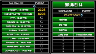 BRUNEI 14 LIVE | BRUNEI 14 LIVE DRAW HARI INI KAMIS 19 JUNI 2025 | BRUNEI 14 LIVE DRAW TERCEPAT
