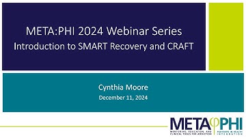Introduction to SMART Recovery and CRAFT