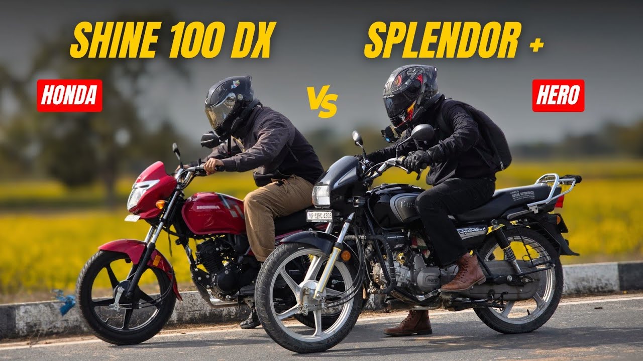 Hero Splendor Plus vs Honda Shine 100 DX – Real Drag Race!