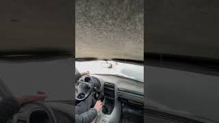 Starting old soviet GAZ 3110 Volga at -15 cold Russian Wniter