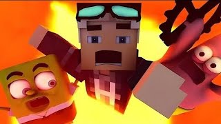 FLOOR IS LAVA CHALLENGE! Ft Spongebob IN MINECRAFT! [3D ANIMATION] (REUPLOADED)