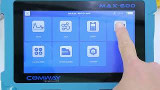 COMWAY MAX 600 series OTDR features