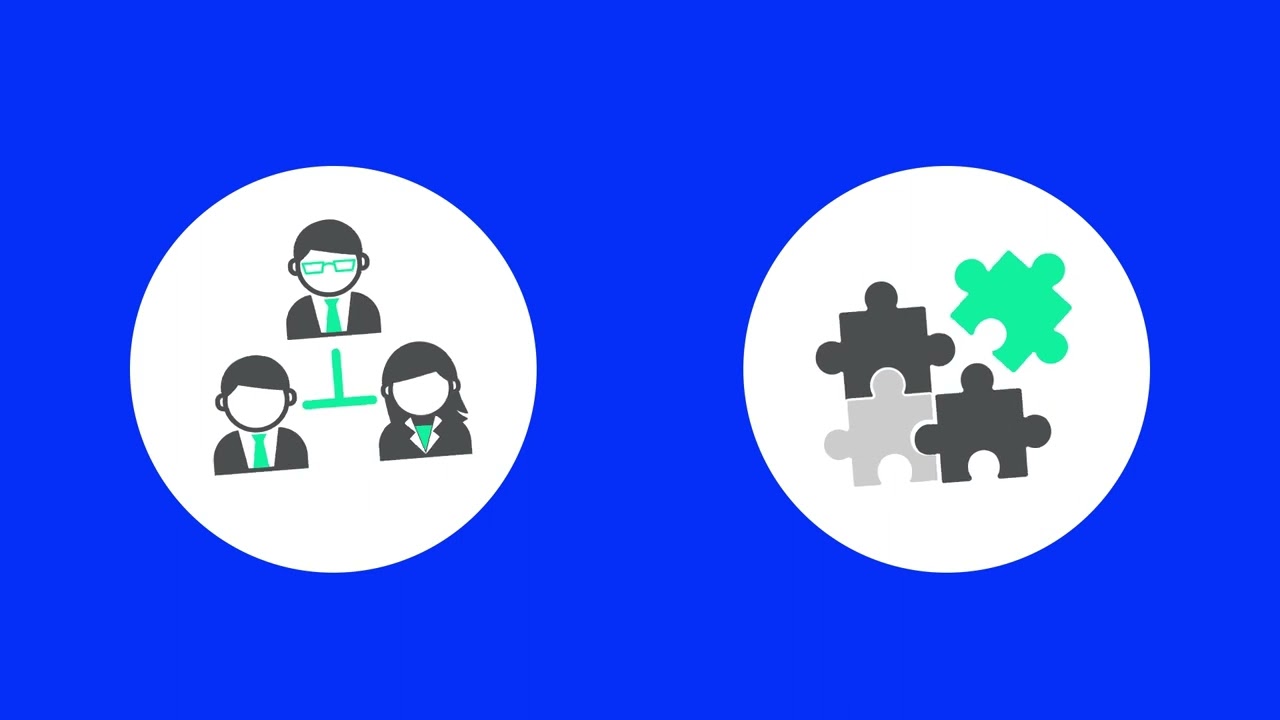 Connections Icon | Puzzle Icon | Green Screen | Royalty-Free | Free for Commercial Use