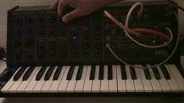 Korg MS-20 beat loop with filter modulation by ESP ENV OUT and MVCA #korgms20