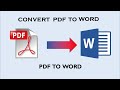 HOW TO CONVERT PDF TO WORD 2010/16/7 AND EDIT FREE