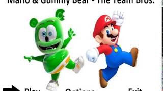 Mario & Gummy Bear - The Team Bros. Nes Bootleg - Continue & Game Over Screen