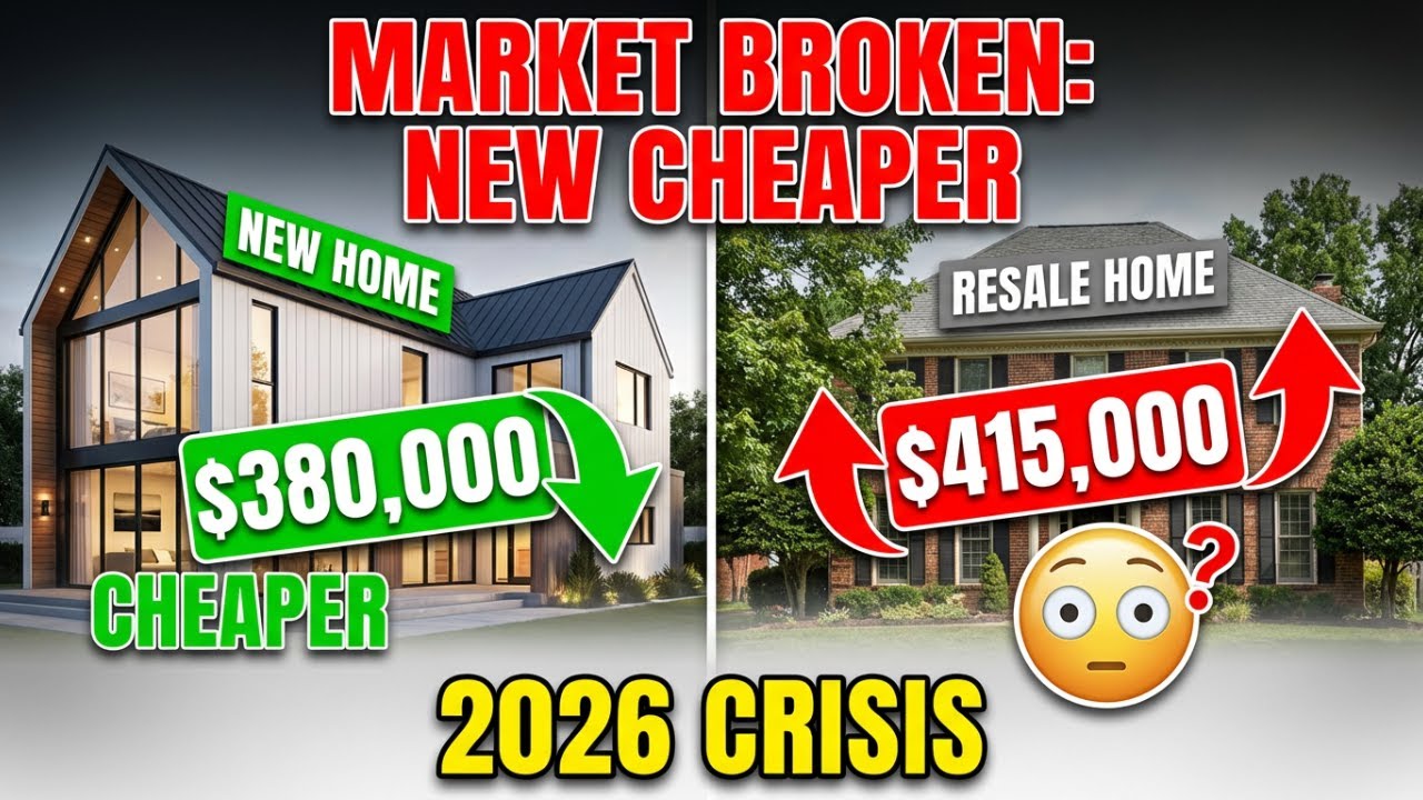 NEW Homes Now CHEAPER Than Old Homes for First Time in Decades (2026 Crisis)