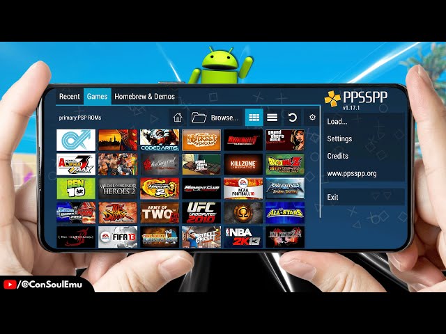 PPSSPP Gold game library screenshot