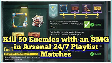 Call Of Duty Mobile Kill 50 Enemies with an SMG in Arsenal 24/7 Playlist Matches Task Complete