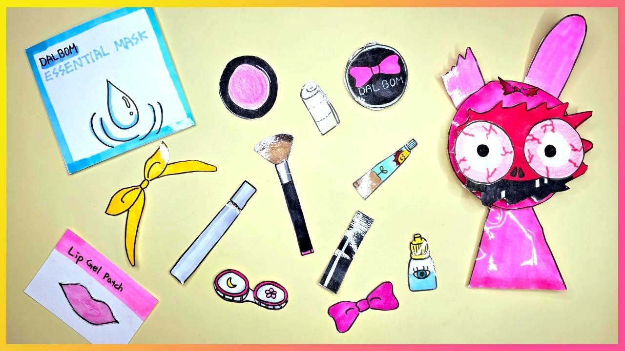 Sprunki Makeup Tutorial 🌙paper diy🌸 Sprunki Pinki Makeup 스프런키 핑키 메이크업 종이놀이 #sprunki #incredibox ...