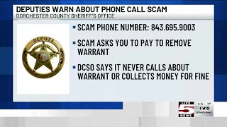 VIDEO: Dorchester Co. deputies warn about arrest warrant phone scam