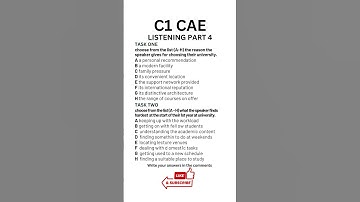 C1 Certificate Advanced English (CAE) Listening Practice 2024 - Part 4 #cae #caexams #learnenglish