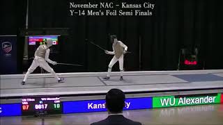 2018 November Nac Y114 Mens Foil Semis Um Vs. Wu