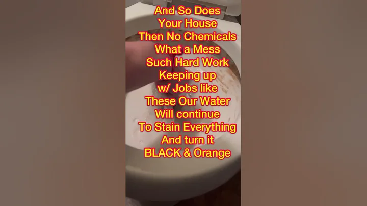 Well Water Problems Turns Everything Black & Orange