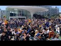 More than 2,000 Warriors fans go wild at Thrive City after Game 7 blowout win against Kings