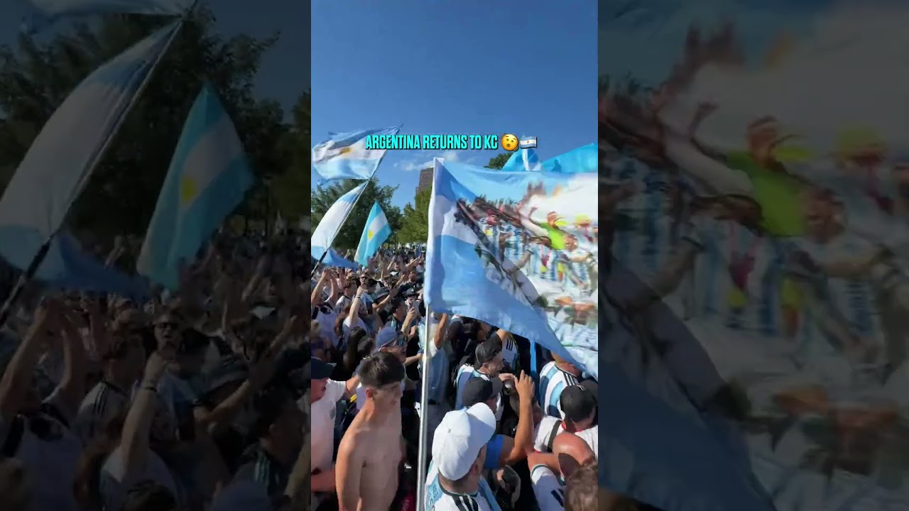 Argentina fans showing OUT in KC, again ‼️ #fifaworldcup #worldcup #soccer #argentina #kansascity