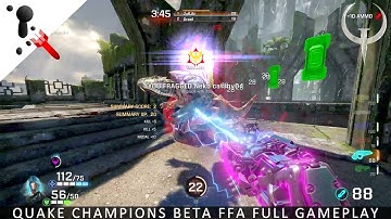 Gameplay - Quake Champions BETA Quad Runs FFA (Full)