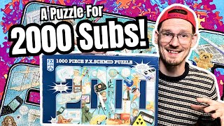 A 2️⃣0️⃣0️⃣0️⃣-shaped puzzle for 2000 subscribers! 🎉🥳🍾