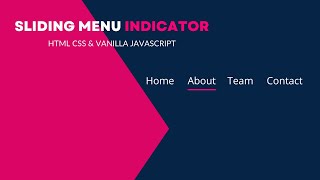 How to make animated sliding menu indicators using | Html Css vanilla javascript