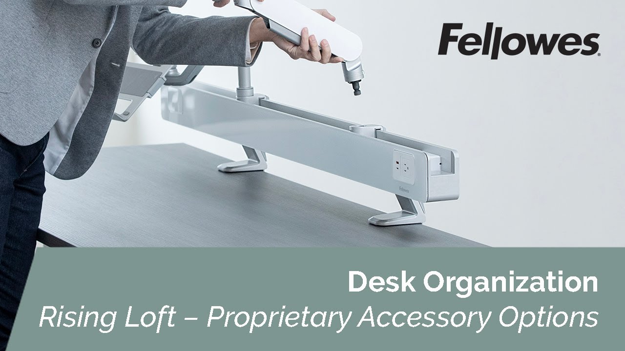 Fellowes Rising Loft Proprietary Accessory Options - YouTube