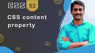 CSS content Property | Generate Content Dynamically - CSS Tutorial 52 🚀