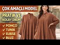Parça Kumaşlarla Şık Bluz Dikimi | 1 Kalıp 5 Model Fikir | Pratik Dikiş