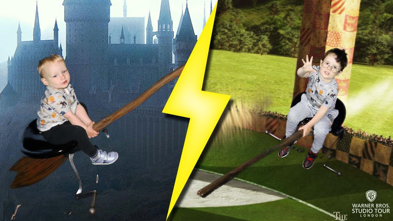 Riding a Harry Potter Broomstick at Warner Bros Studio Tour Fun