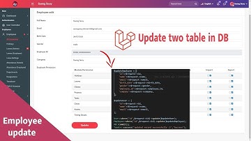Create update data employee to DB two table in Laravel 8 | HR System Management